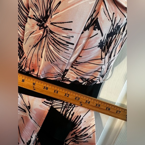 CAROLINA HERRERA 10 Silk Splash Parasol Print Strapless Cocktail Pink MADE USA - Picture 8 of 16